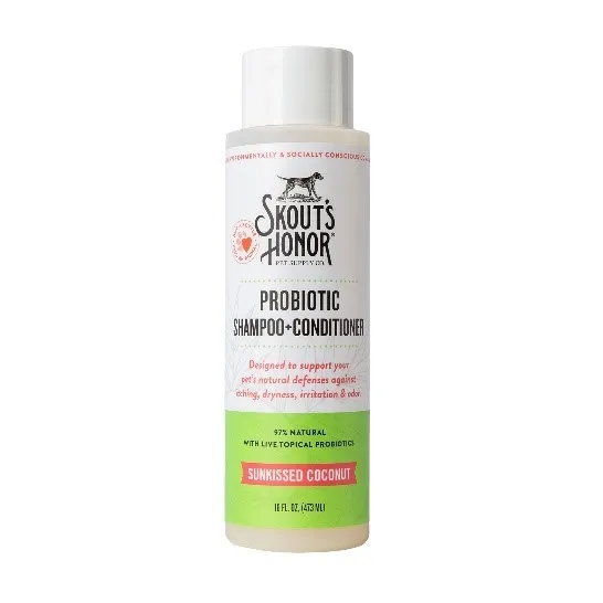 1ea 16oz Skout's Honor Probiotic Shampoo+Conditioner Sunkissed Coconut - Hygiene